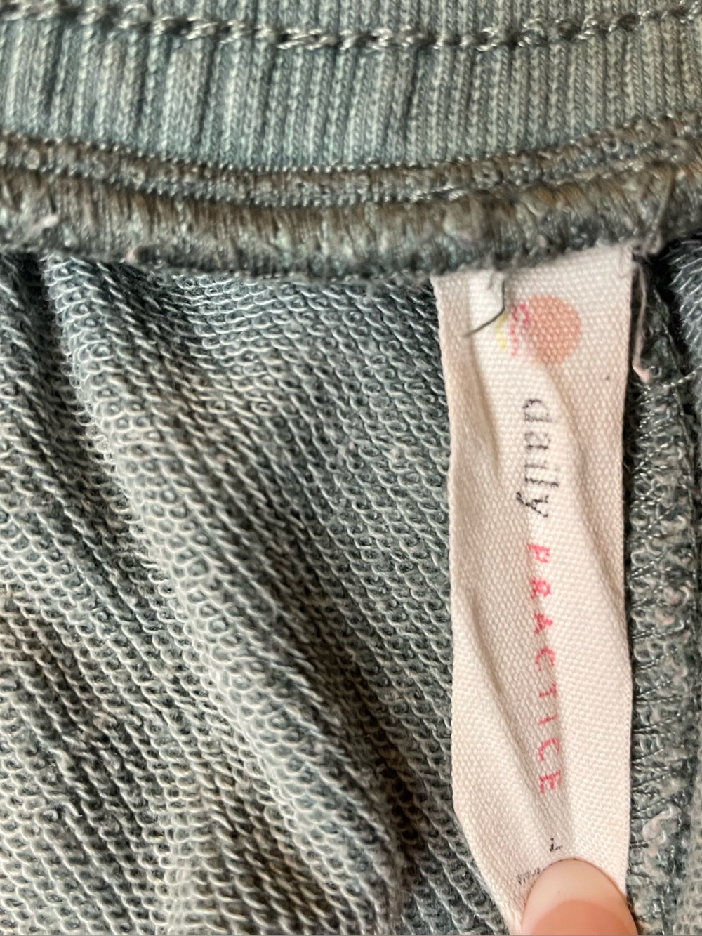 Women’s Sage Green Contrast-Panel Joggers - Picture 8 of 9